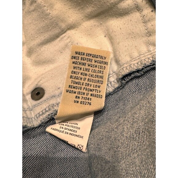 L.L. Bean Womens Floral Embroidered Stretch Denim Jeans Mid Rise Size 14 Blue Bo - Picture 10 of 10